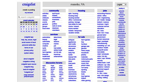 Craigslist roanoke jobs - craigslist provides local classifieds and forums for jobs, housing, for sale, services, local community, and events